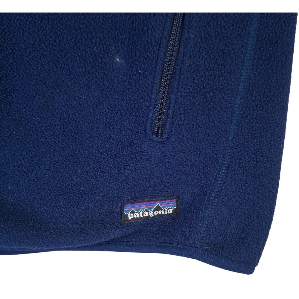 Patagonia Synchilla Vest Mens XL Navy Fleece Full Zip Pockets Hiking Outdoor - Picture 5 of 7